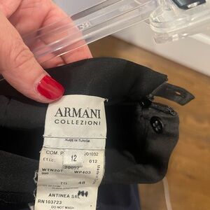 Armani Collezioni black Skirt with Dragonfly detail